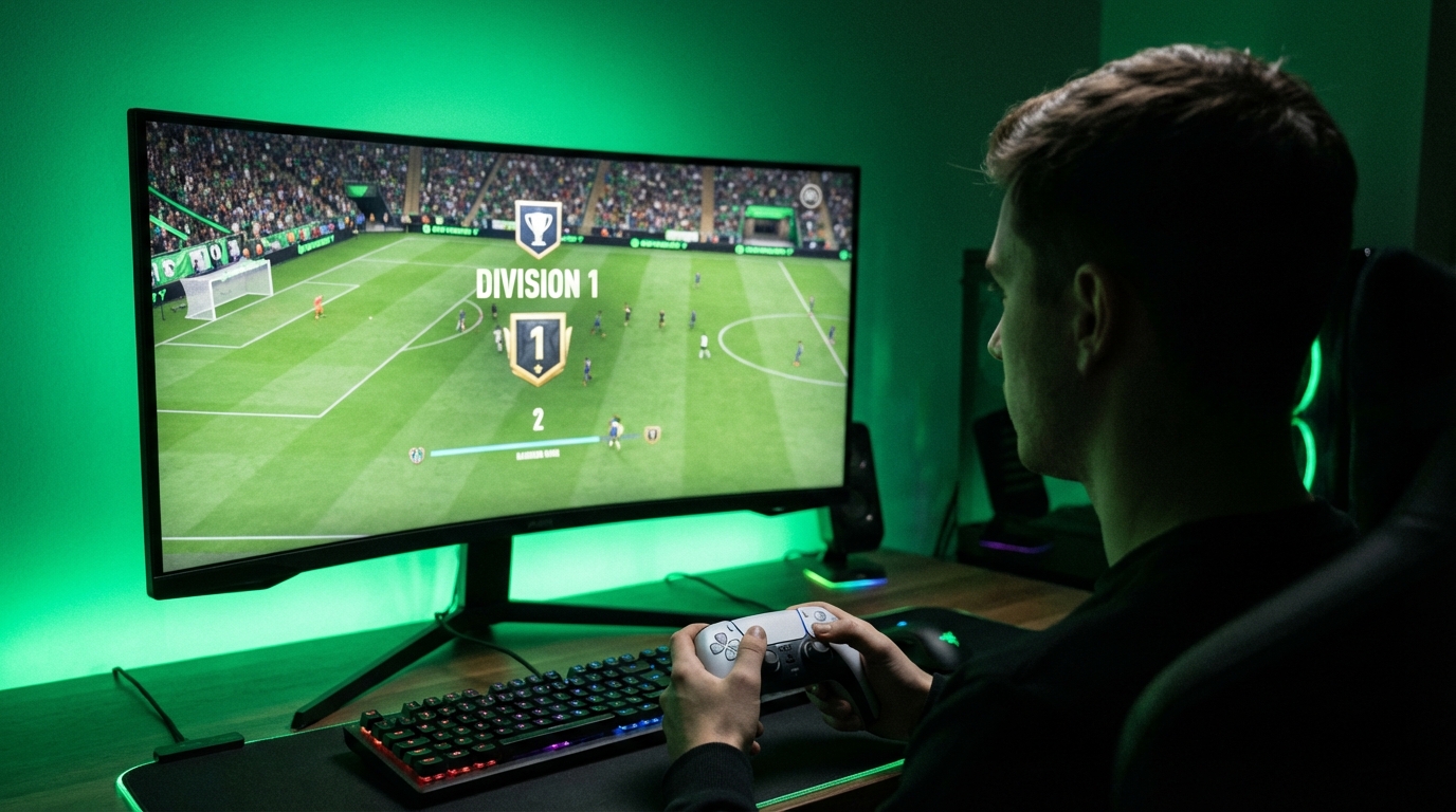 Division 1 player gaming setup